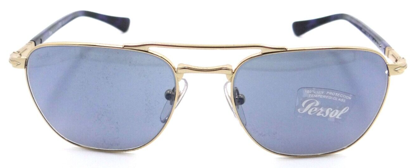 Persol Sunglasses PO 2494S 1141/56 53-18-140 Gold / Light Blue Made in Italy-8056597594752-classypw.com-1