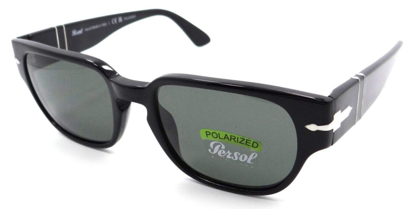 Persol Sunglasses PO 3245S 95/58 52-19-145 Black / Green Polarized Made in Italy-8056597225373-classypw.com-1