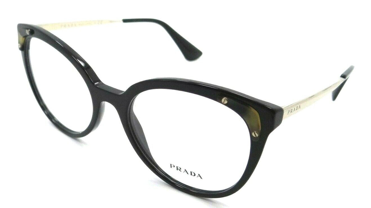 Prada Eyeglasses Frames PR 12UV 1AB-1O1 53-18-140 Shiny Black Made in Italy-8053672832242-classypw.com-1