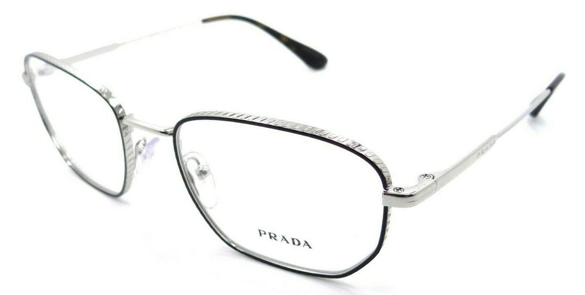 Prada Eyeglasses Frames PR 52WV 524-1O1 52-19-140 Silver / Black Made in Italy-8056597239592-classypw.com-1