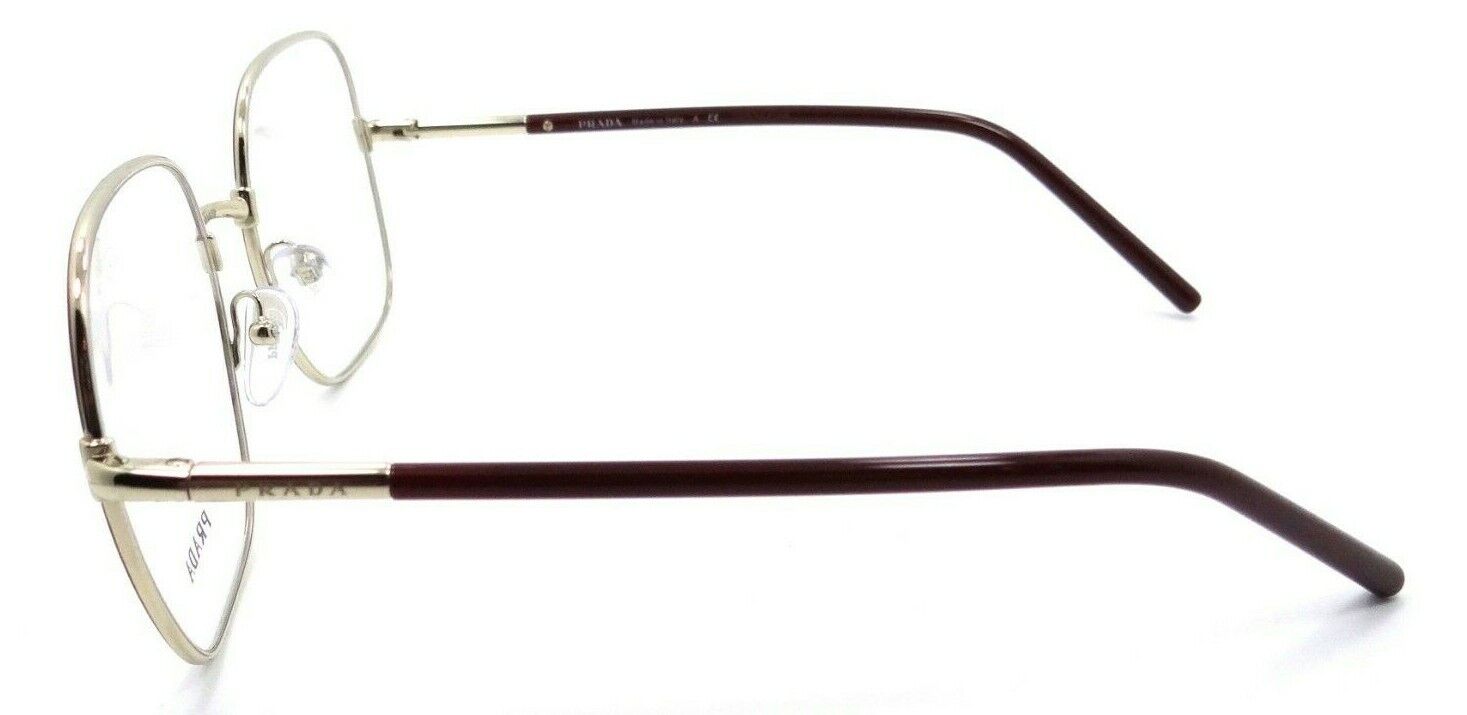 Prada Eyeglasses Frames PR 56WV 09B-1O1 54-19-140 Bordeaux / Pale Gold Italy