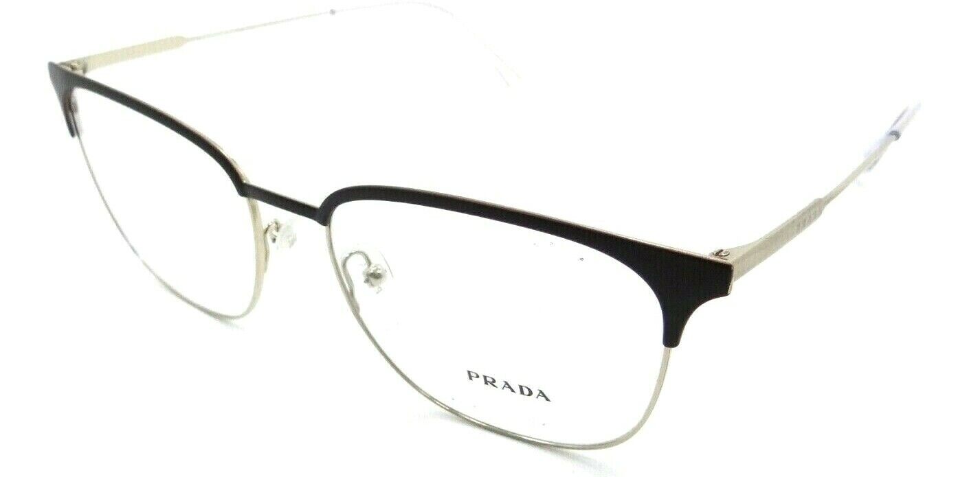 Prada Eyeglasses Frames PR 59UV 0Y1-1O1 55-17-150 Matte Brown / Pale Gold Italy-8053672831078-classypw.com-1