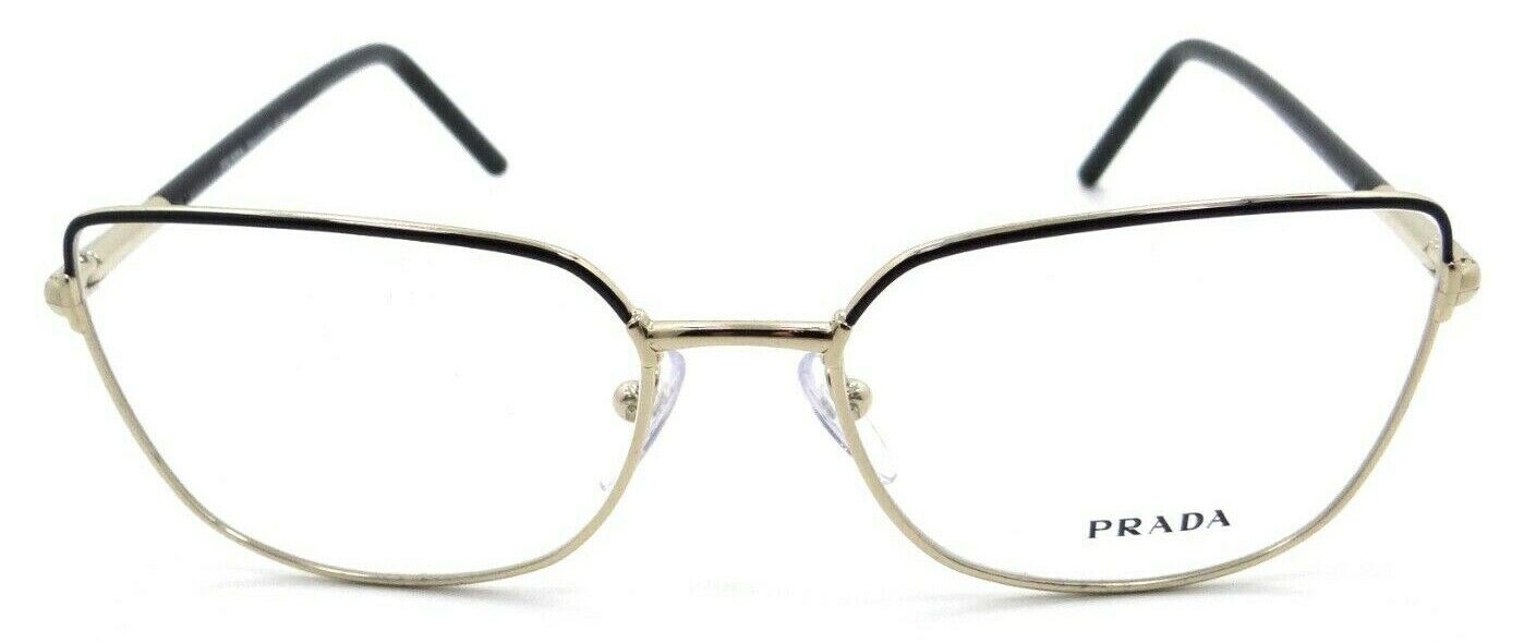 Prada Eyeglasses Frames PR 59YV AAV-1O1 55-17-145 Black / Pale Gold Italy-8056597515320-classypw.com-1