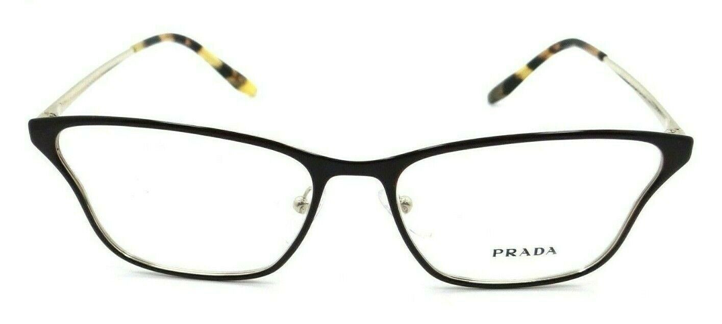 Prada Eyeglasses Frames PR 60XV 552-1O1 55-16-145 Top Bordeaux / Pale Gold Italy