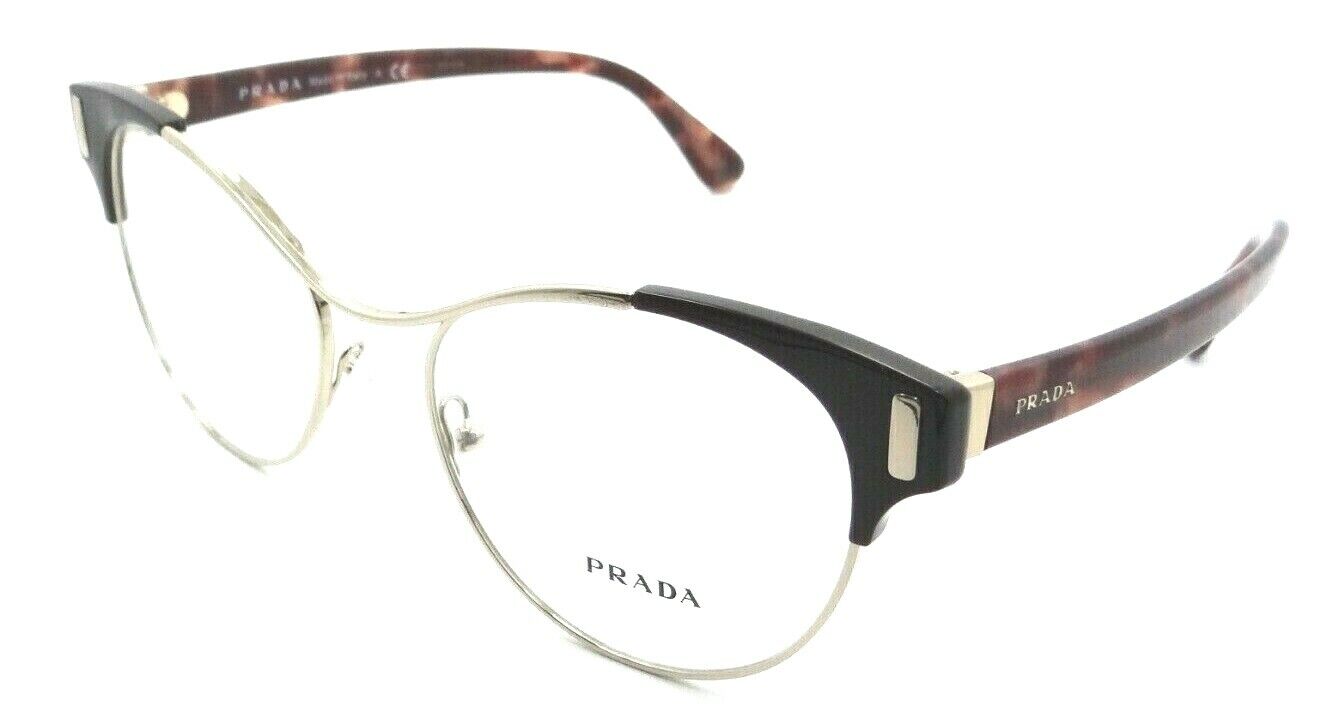 Prada Eyeglasses Frames PR 61TV DHO-1O1 52-18-135 Brown / Gold Made in Italy-8053672674385-classypw.com-1