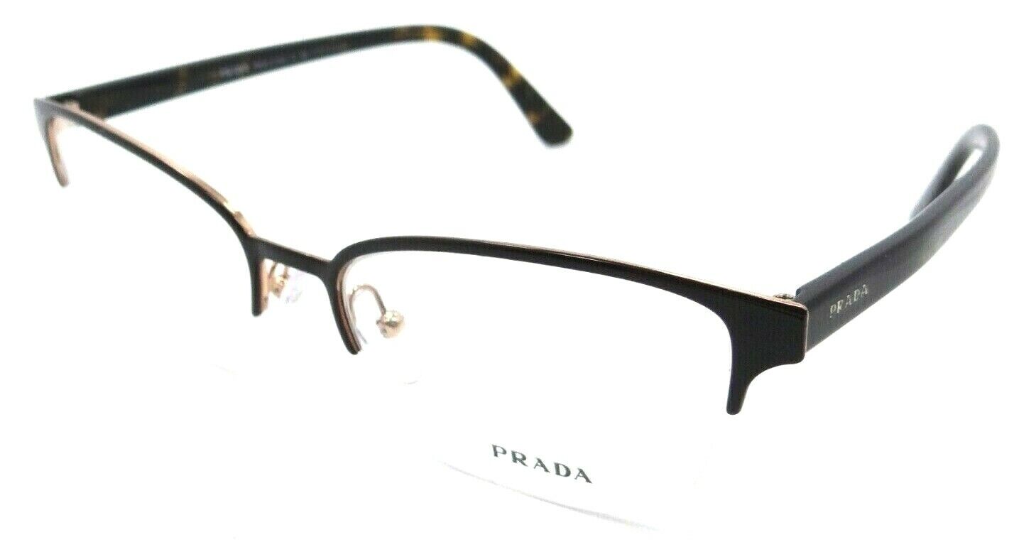 Prada Eyeglasses Frames PR 61XV 331-1O1 54-17-145 Top Brown / Rose Gold Italy