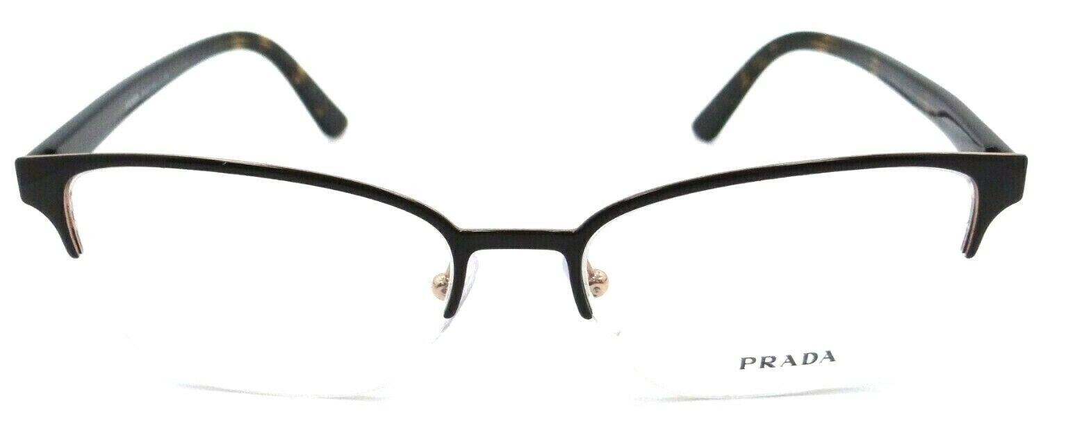 Prada Eyeglasses Frames PR 61XV 331-1O1 54-17-145 Top Brown / Rose Gold Italy
