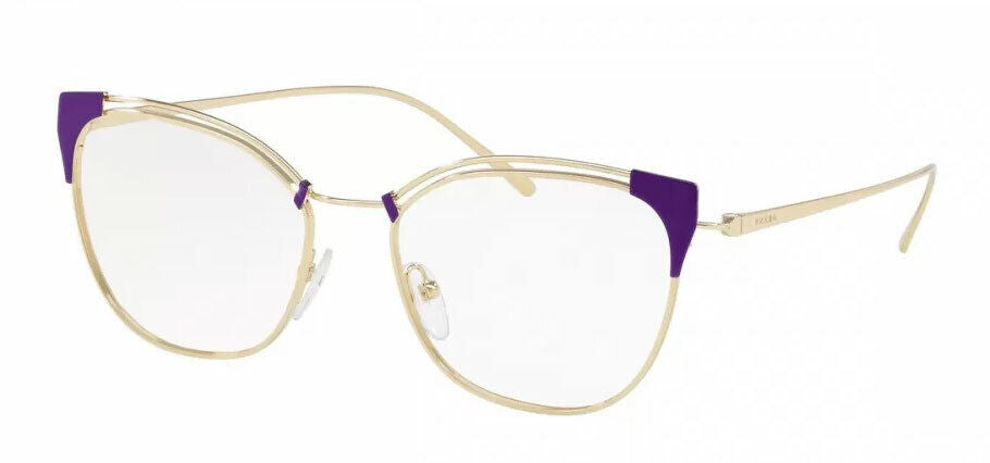 Prada Eyeglasses Frames PR 62UV YC0-1O1 53-17-140 Pale Gold / Violet Italy-8053672883275-classypw.com-1