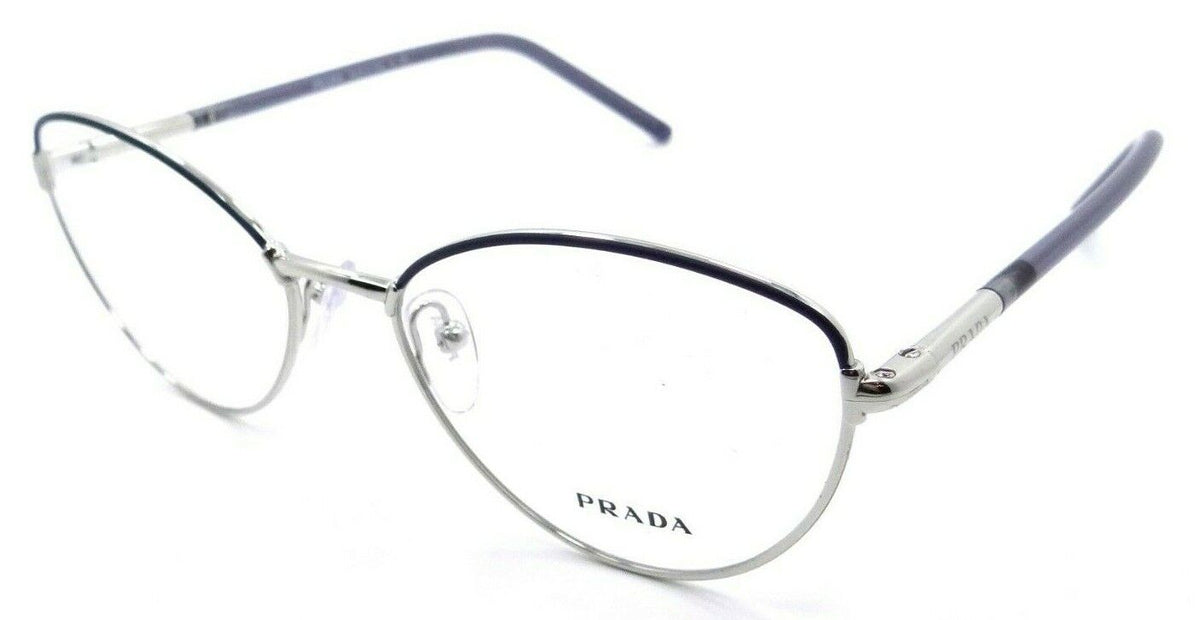 Prada Eyeglasses Frames PR 62WV 09R-1O1 53-17-140 Bluette / Silver Made in Italy-8056597439244-classypw.com-1