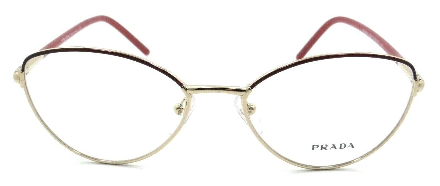 Prada Eyeglasses Frames PR 62WV FHX-1O1 53-17-140 Bordeaux / Pale Gold Italy