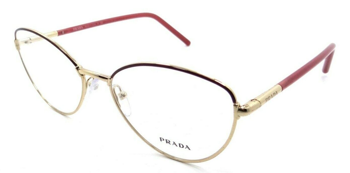 Prada Eyeglasses Frames PR 62WV FHX-1O1 55-17-140 Bordeaux / Gold Made in Italy-8056597439213-classypw.com-1