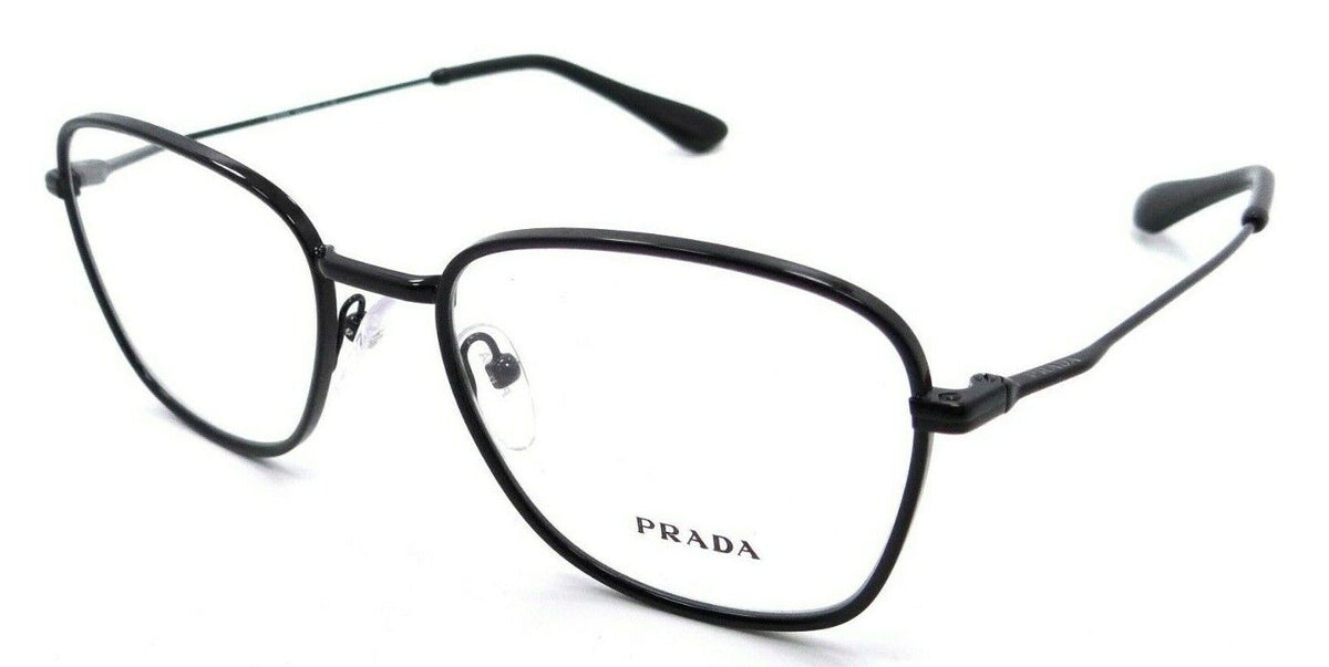 Prada Eyeglasses Frames PR 64XV 1AB-1O1 52-19-145 Shiny Black Made in Italy-8056597440332-classypw.com-1