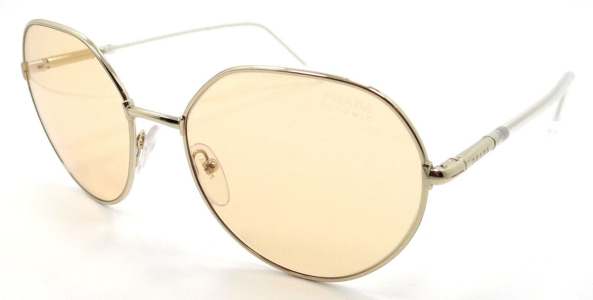 Prada Sunglasses PR 65XS ZVN-09D 58-19-145 Pale Gold / Orange Photochromic Italy