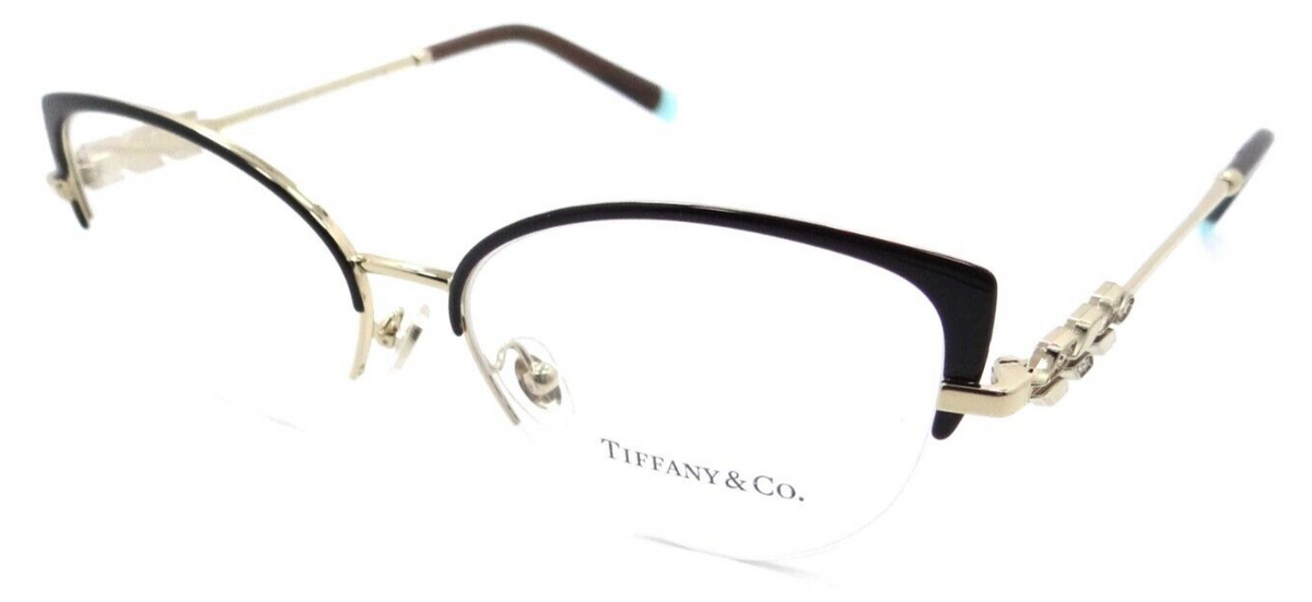 Tiffany &amp; Co Eyeglasses Frames TF 1145B 6172 54-16-140 Brown on Pale Gold Italy-8056597602495-classypw.com-1