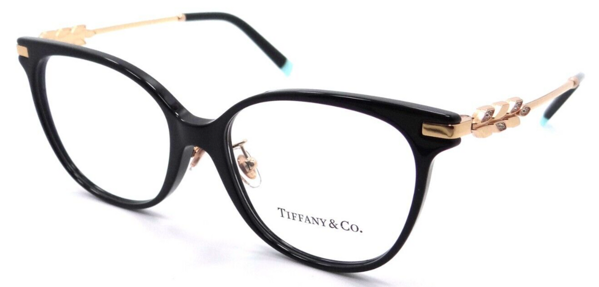 Tiffany &amp; Co Eyeglasses Frames TF 2220BF 8001 52-16-140 Black / Rubedo Italy-8056597603089-classypw.com-1
