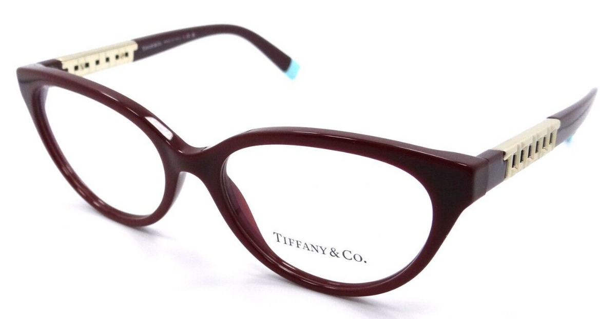 Tiffany &amp; Co Eyeglasses Frames TF 2226 8353 52-16-140 Solid Burgundy Red Italy-8056597750813-classypw.com-1