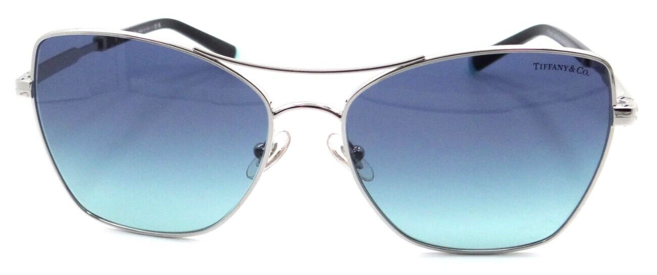 Tiffany & Co Sunglasses TF 3084 60019S 59-16-145 Silver / Azure Gradient Blue-8056597603447-classypw.com-1