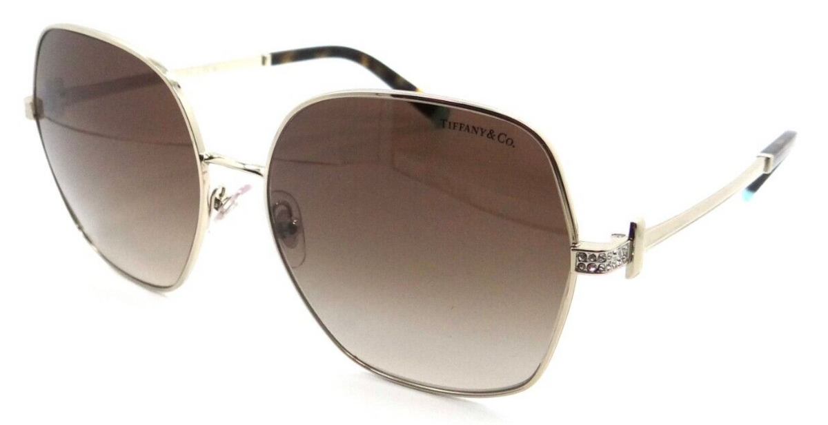 Tiffany &amp; Co Sunglasses TF 3085B 60213B 59-16-140 Pale Gold / Brown Gradient-8056597667173-classypw.com-1