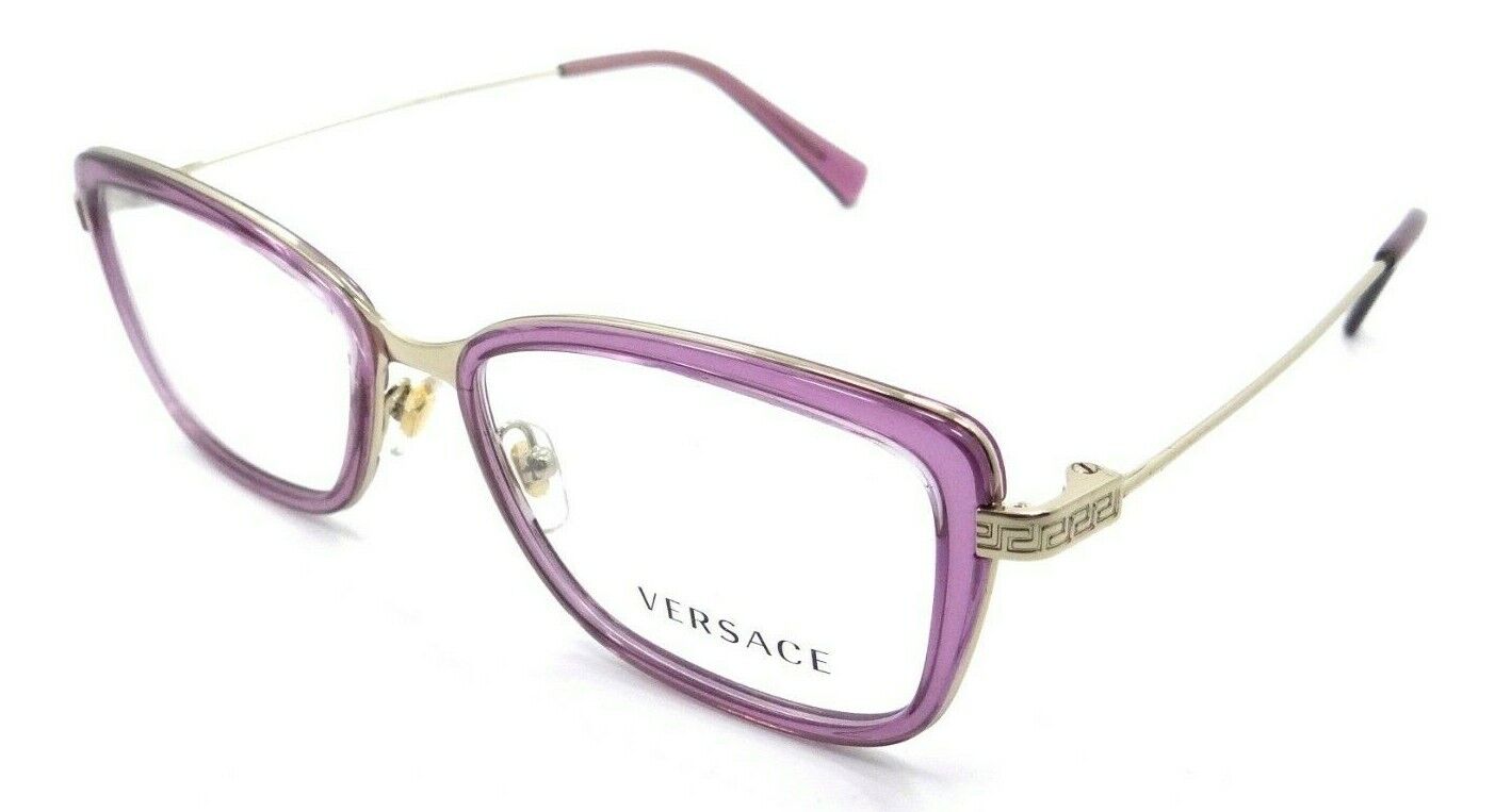 Versace Eyeglasses Frames VE 1243 1402 52-17-140 Pale Gold / Transparent Violet