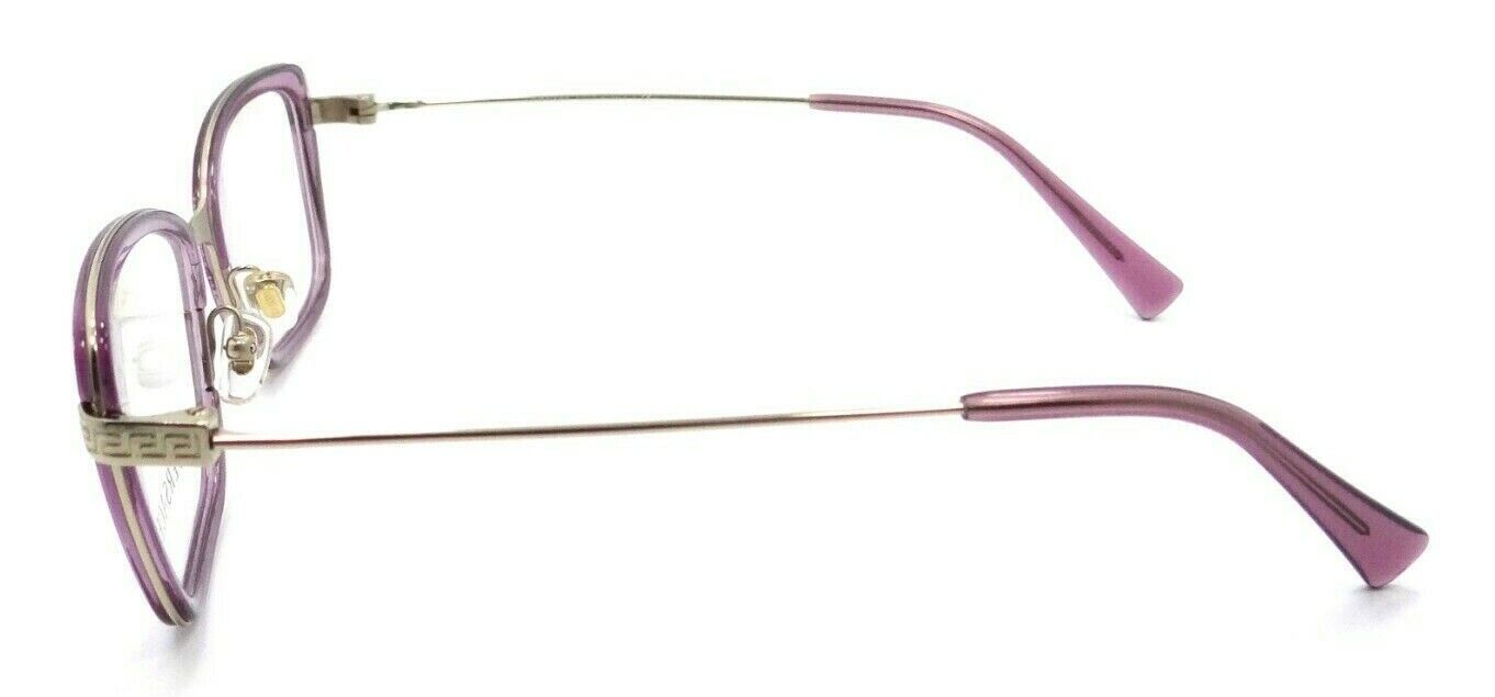 Versace Eyeglasses Frames VE 1243 1402 52-17-140 Pale Gold / Transparent Violet