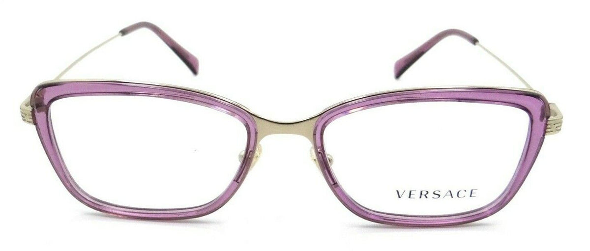 Versace Eyeglasses Frames VE 1243 1402 52-17-140 Pale Gold / Transparent Violet