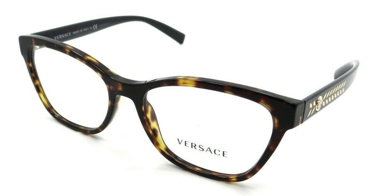 Versace Eyeglasses Frames VE 3265 108 54-16-140 Dark Havana Made in Italy-8053672952568-classypw.com-1