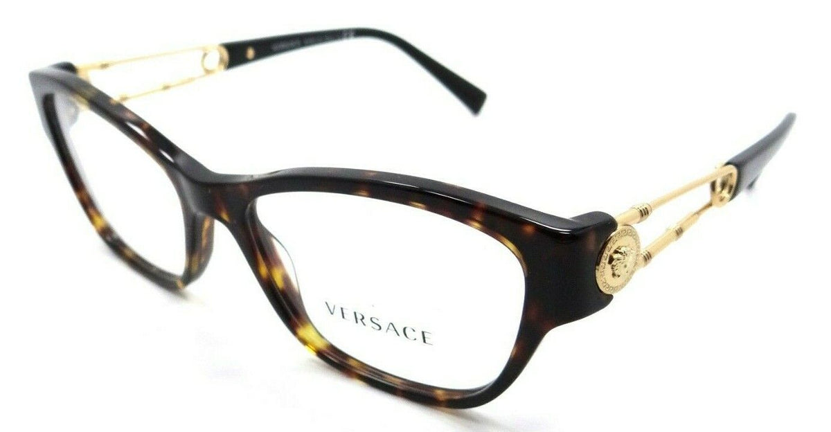 Versace Eyeglasses Frames VE 3288 108 54-16-140 Dark Havana Made in Italy-8056597219365-classypw.com-1