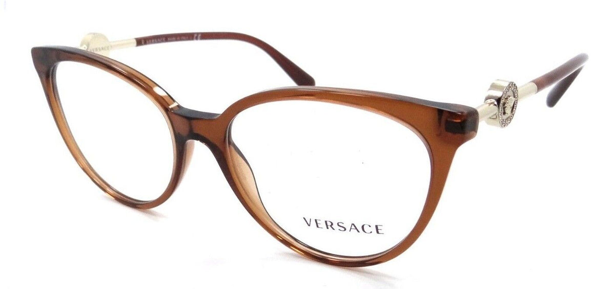 Versace Eyeglasses Frames VE 3298B 5324 55-17-140 Transparent Brown Italy-8056597385244-classypw.com-1