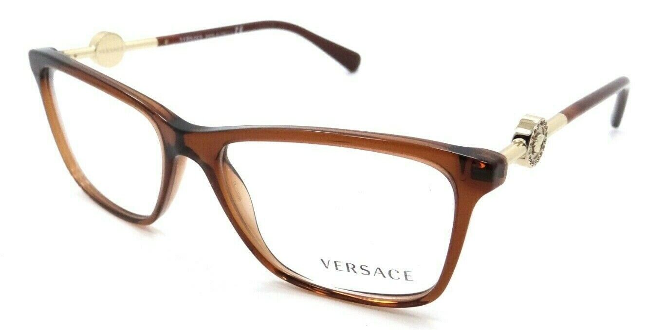 Versace Eyeglasses Frames VE 3299B 5324 55-17-140 Transparent Brown Italy-8056597385329-classypw.com-1