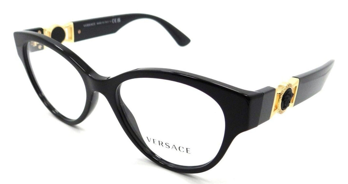 Versace Eyeglasses Frames VE 3313 GB1 52-17-145 Black Made in Italy-8056597618762-classypw.com-1