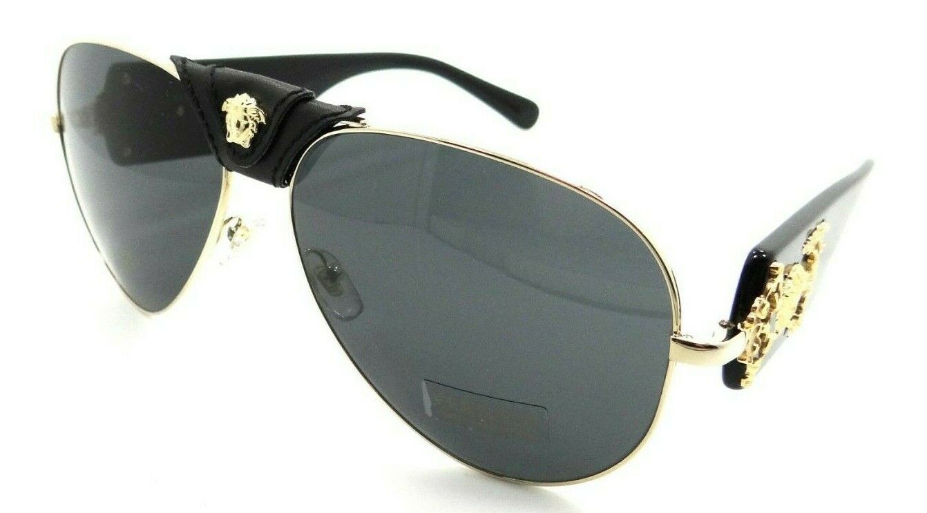 Versace Sunglasses VE 2150Q 1002/87 62-14-140 Gold - Black / Dark Grey Italy-8053672135817-classypw.com-1