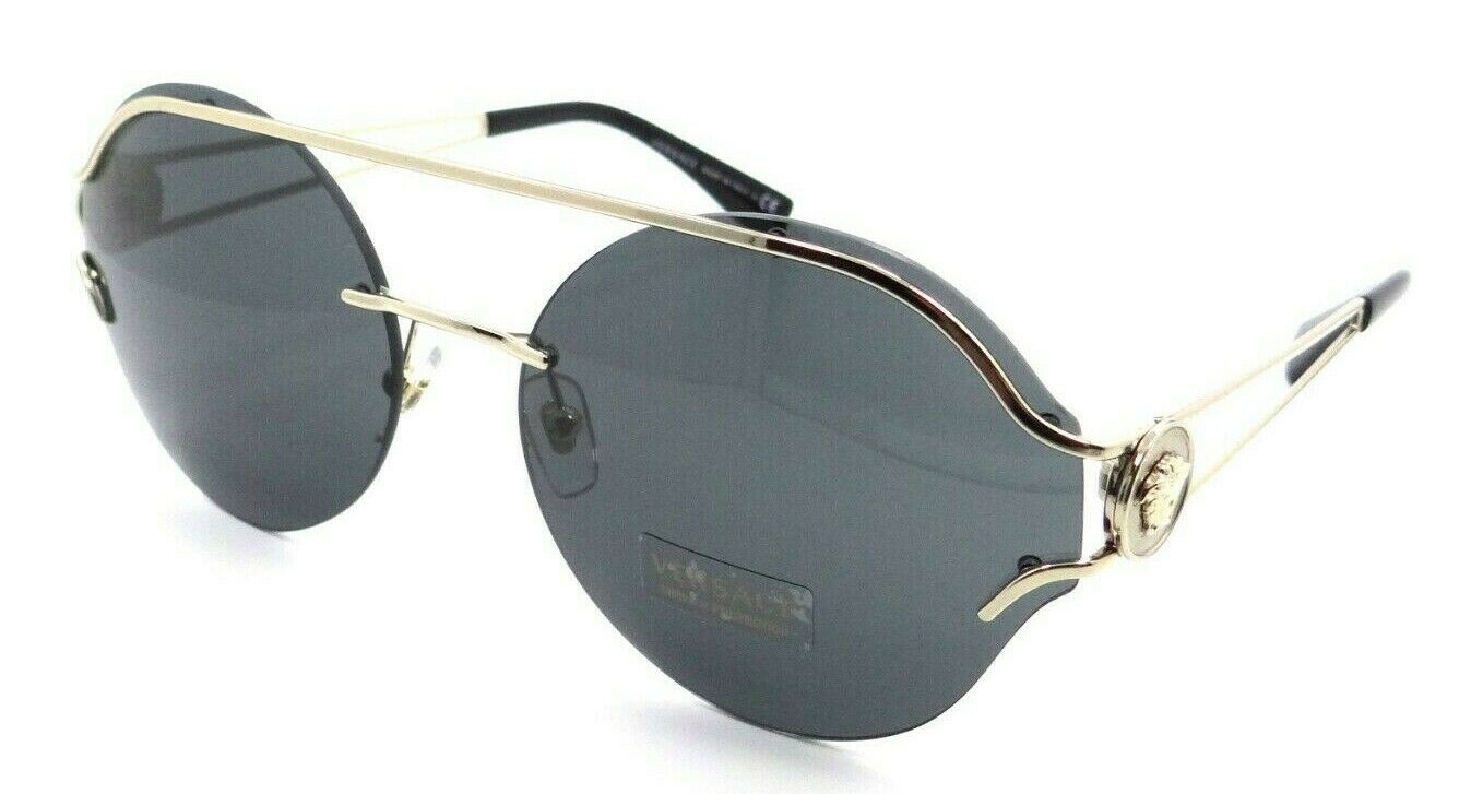 Versace Sunglasses VE 2184 1252/87 61-17-140 Pale Gold / Dark Grey Made in Italy-8053672800937-classypw.com-1