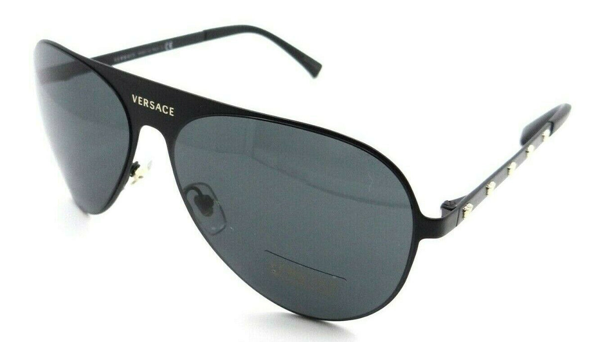 Versace Sunglasses VE 2189 1425/87 59-14-140 Matte Black / Grey Made in Italy-8053672851298-classypw.com-1