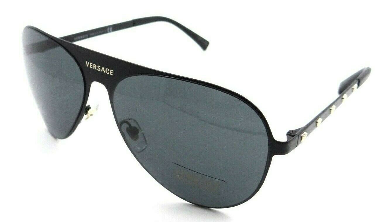 Versace Sunglasses VE 2189 1425/87 59-14-140 Matte Black / Grey Made in Italy-8053672851298-classypw.com-1