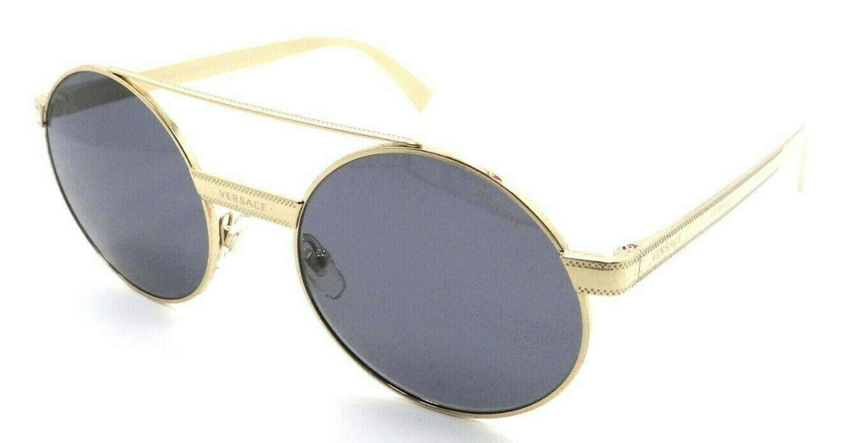 Versace Sunglasses VE 2210 1002/81 52-21-140 Gold / Grey Polarized Made in Italy-8056597265881-classypw.com-1