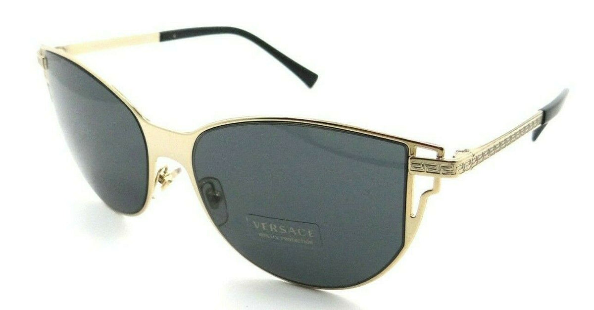 Versace Sunglasses VE 2211 1002/87 56-26-140 Gold / Grey Made in Italy-8056597051583-classypw.com-1