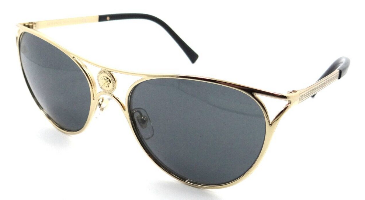 Versace Sunglasses VE 2237 1002/87 57-18-140 Gold / Dark Grey Made in Italy-8056597522687-classypw.com-1