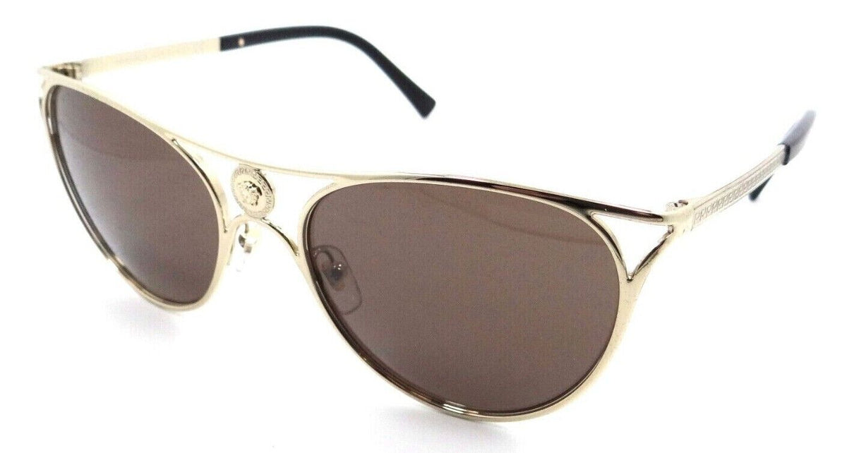 Versace Sunglasses VE 2237 1252/73 57-19-140 Pale Gold / Brown Made in Italy-8056597527866-classypw.com-1