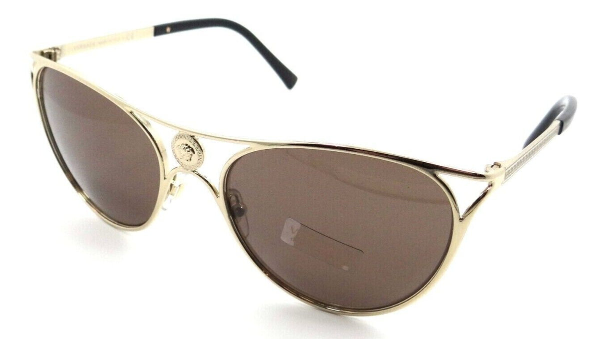 Versace Sunglasses VE 2237 1252/73 57-19-140 Pale Gold / Dark Brown Italy-8056597527866-classypw.com-1