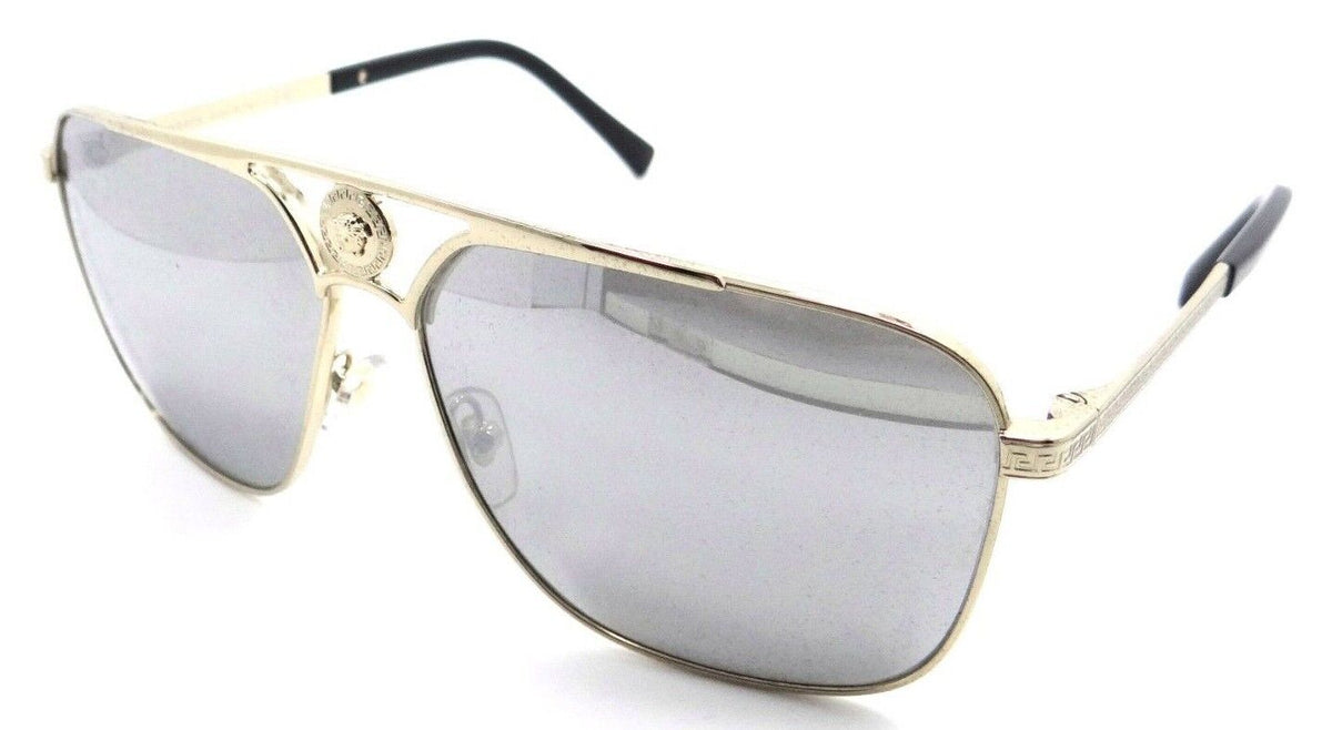 Versace Sunglasses VE 2238 1252/6G 61-13-140 Pale Gold / Grey Mirror Italy-8056597523486-classypw.com-1