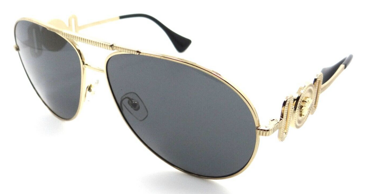 Versace Sunglasses VE 2249 1002/87 65-14-145 Gold / Dark Grey Made in Italy-8056597685979-classypw.com-1