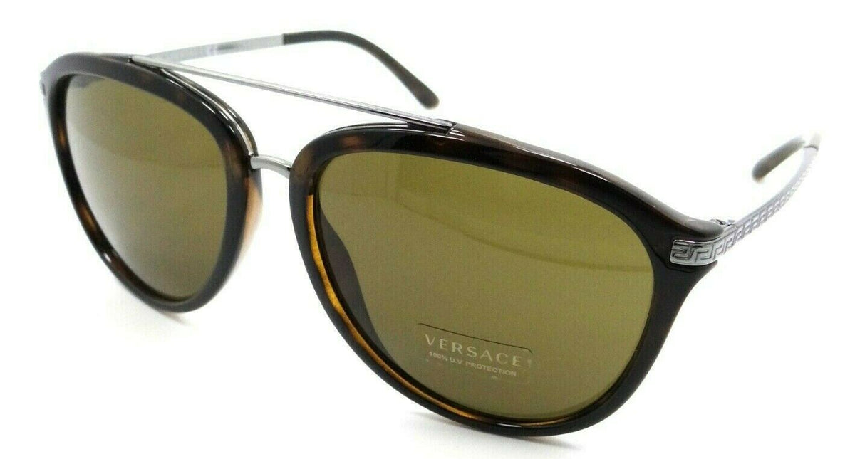 Versace Sunglasses VE 4299 108/73 58-17-140 Dark Havana / Dark Brown-8053672415810-classypw.com-1