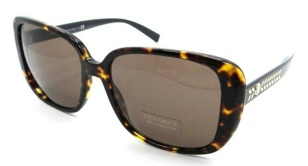 Versace Sunglasses VE 4357 108/73 56-16-140 Dark Havana / Brown Made in Italy-8053672956528-classypw.com-1
