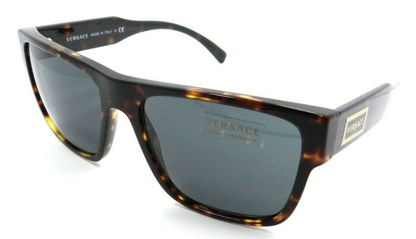 Versace Sunglasses VE 4379 108/87 56-17-140 Dark Havana / Grey Made in Italy-8056597266109-classypw.com-1