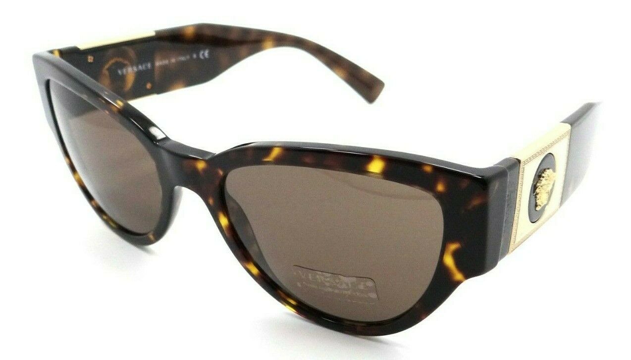 Versace Sunglasses VE 4398 108/73 55-19-140 Dark Havana / Brown Made in Italy-8056597342438-classypw.com-1