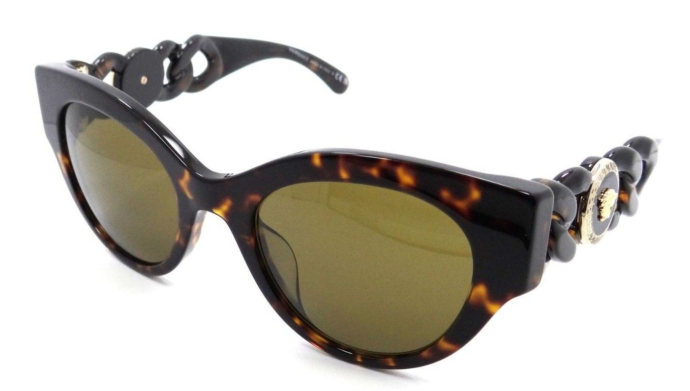 Versace Sunglasses VE 4408F 108/73 52-21-140 Havana / Dark Brown Made in Italy-8056597550611-classypw.com-1