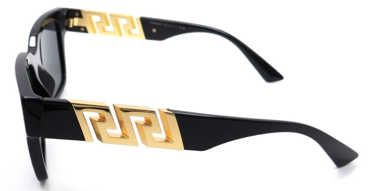 Versace Sunglasses VE 4421 GB1/F 52-20-145 Black / Dark Grey Monogram Blue Italy