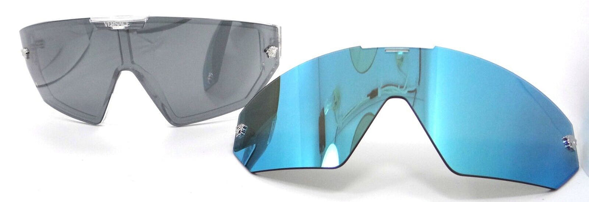 Versace Sunglasses VE 4461 148/6V 47-xx-125 Crystal / Grey Mirror Black &amp; Blue