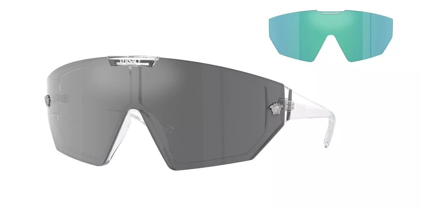 Versace Sunglasses VE 4461 148/6V 47-xx-125 Crystal / Grey Mirror Black & Blue