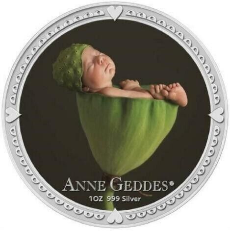 1 Oz Silver Coin 2012 $2 Niue Anne Geddes Boy Coin Keepsake Set Baby Shower Gift-classypw.com-1